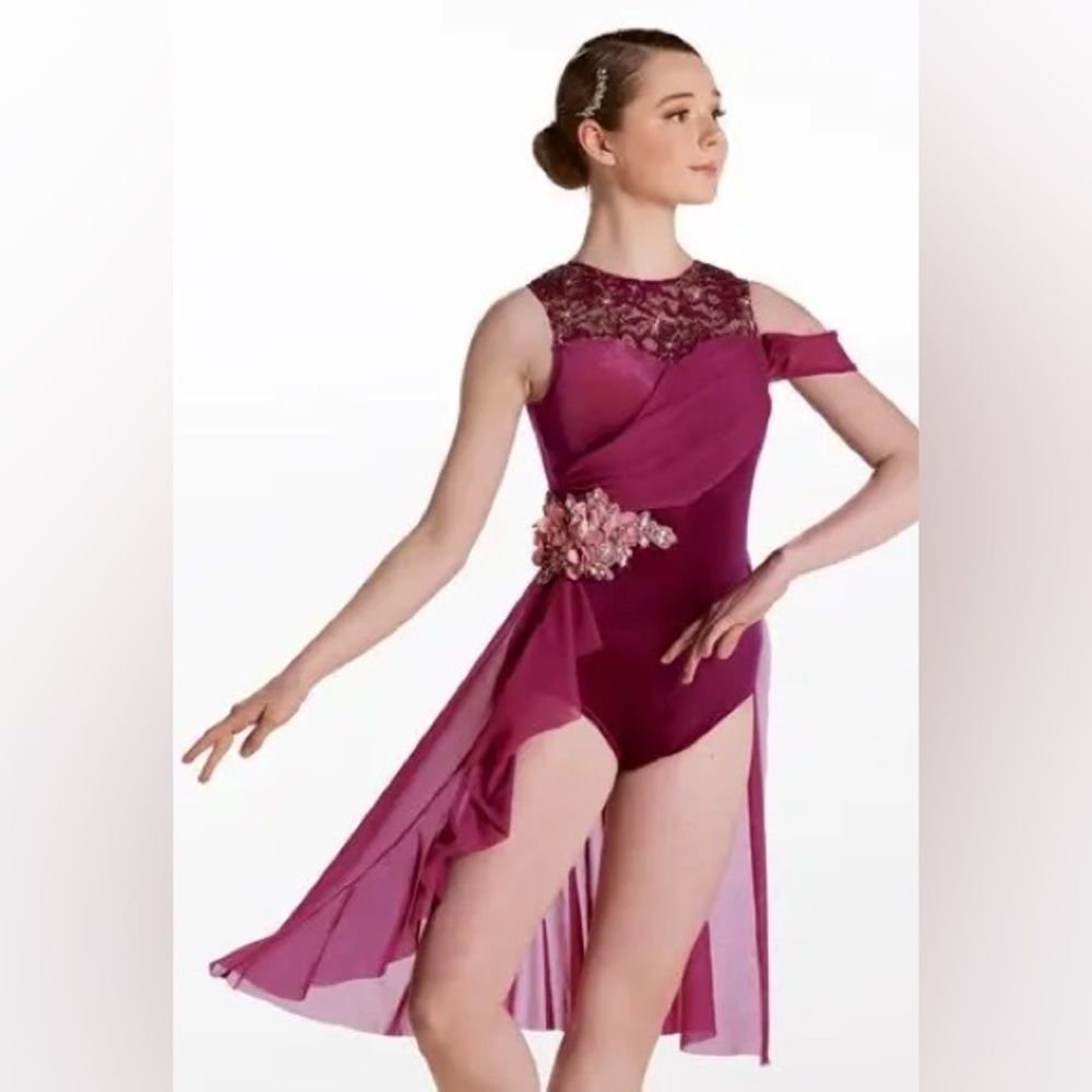Weissman Showtime Tennessee Mulberry Lyrical Dance Costume 17483 Girls MC 10/12